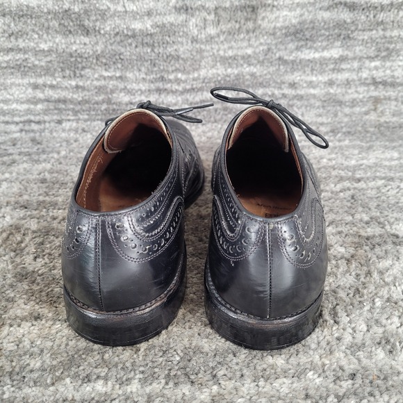 Allen Edmonds McAllister Wingtip Oxford Dress Shoes Black Leather Mens‎ 9 D - Picture 2 of 12